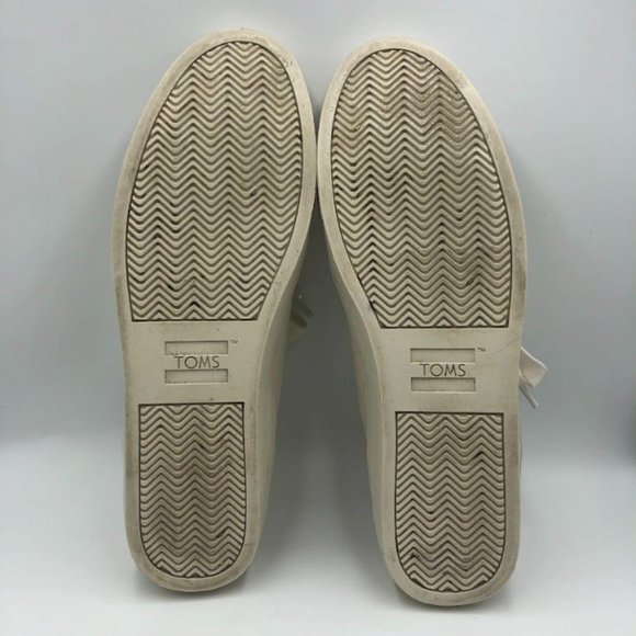 Tom's Women's Off White Canvas Sneakers Lace Up Size US 12 Everyday Casual - Picture 10 of 13